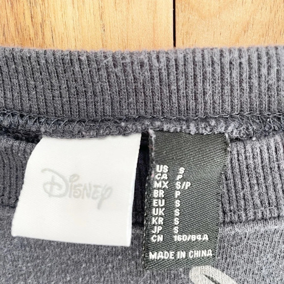 Disney Mickey Sweatshirt Gray Size Small XS Juniors Women Pullover - Picture 2 of 3